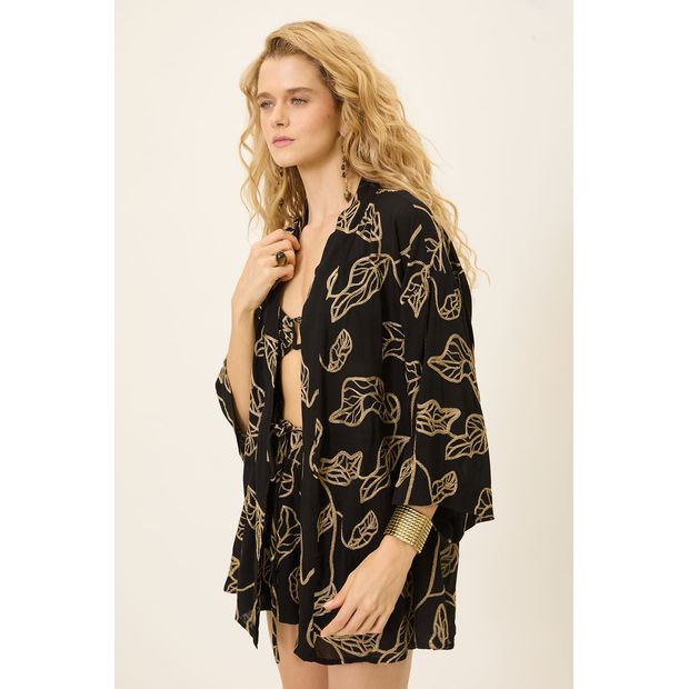 KIMONO BORDADO SAMIRA PRETO - hitoficial